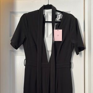 Black V-Neck Jumpsuit